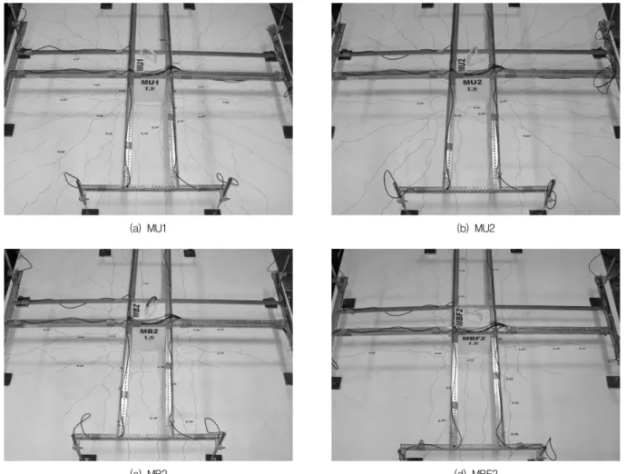 Fig. 6 Crack patterns at service load
