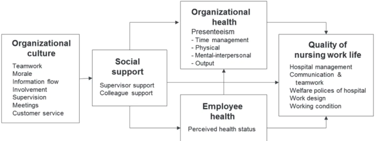 Figure 1. Conceptual framework based on Culture-Work-Health Model.