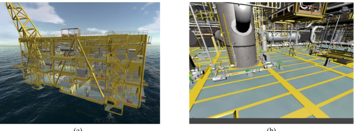 Fig. 3. Data connection results of virtual model. (a) pipeline temperature gauge (b) main deck gauge.