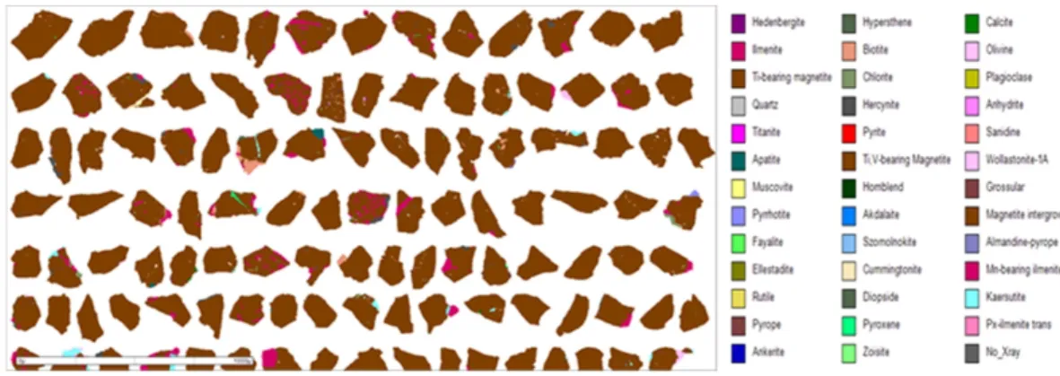 Fig. 2. MLA analysis of raw sample from Gwan-in mine.