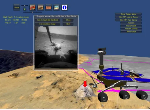 Fig. 6. Prototype virtual reality image for the exploration of Santa Maria Crater on Mars (Wang et al., 2012).