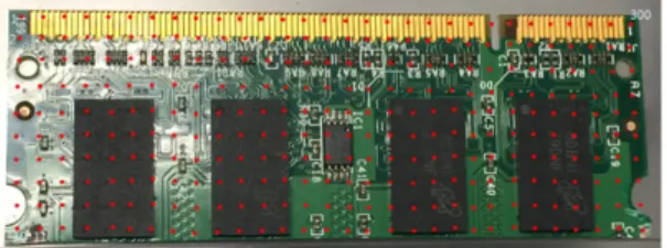 Fig. 1. Laser spot points of waste RAM.