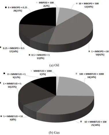 Fig. 2. Classification of daily average target production in 2017 (MIGAS, 2017).