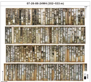Fig. 6. Core samples with (a) very small matrix (b) moderate  matrix (MKE, 2011).