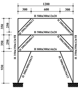 Fig. 1 Knee-Braced Moment-Resisting Frame