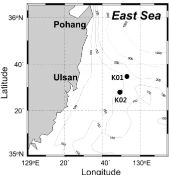 Fig. 1. A map showing the sampling stations.