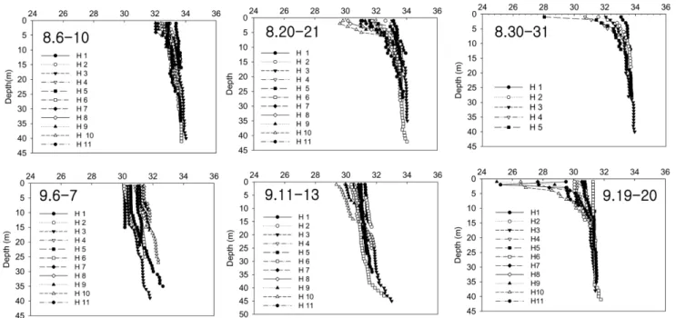 Fig. 5. Variations of chlorophyll a and cell number of phytoplankton in each survey.
