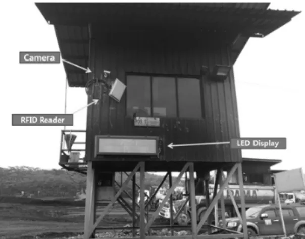 Fig. 3. A RFID tag attached to a worker’s helmet (image  source: RFID Journal, http://www.rfidjournal.com/articles/ 
