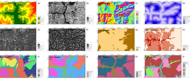 Figure 2. Landslide-related factors used in this study 