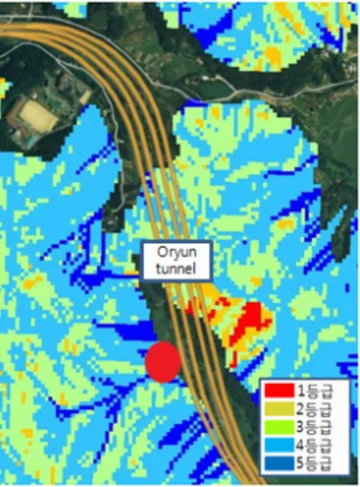 Figure 6. Landslide hazard maps