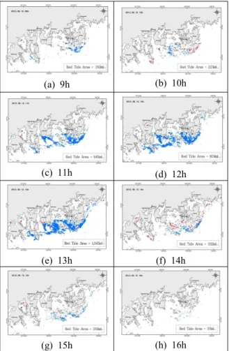 Figure  2.  Red  Tide  detection  results  (Aug.  12.  2013.)   