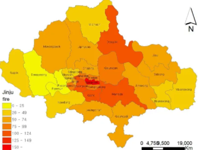 Figure  1.  Fire  Occurrence  Status  of  Jinju  City
