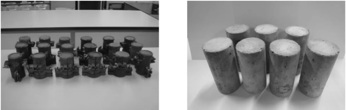 Fig. 5. NX-core size samples (cement-based grout).
