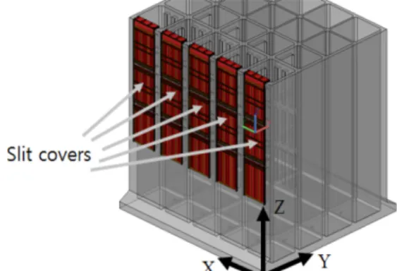 Fig. 1. Design of the caisson and slit covers.