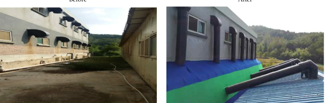 Fig. 1. Swine farm installed the curtain+ozonated water system.