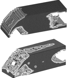 Fig. 2. Finite element model of cantilever solid structure.
