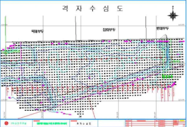 Figure 19. Grid  bathymetric  map  before  dredging 