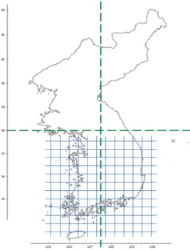 Figure 5. Grid with the information of forest points