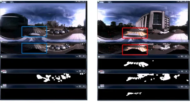 Figure 7. Detection of Objects from Color Image (Speed Bump &amp; Crosswalk)