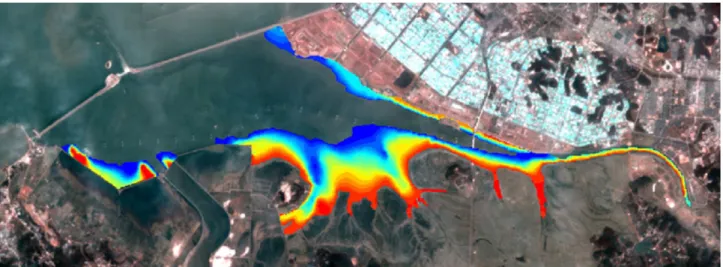 Fig. 3. DEM of intertidal in Lake Sihwa on 2013 generated by using remote-sensing techniques