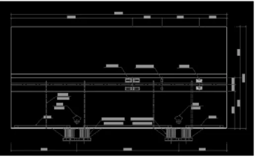 Figure 5. Two-dimensional floor plan 차원의 BIM설계의 가장 큰 차이는 콘크리트 벽면 등 의 표현에 있을 것이다. 2차원의 경우 벽면하나를 표현 함에 있어 여러 선들로 이뤄지므로 레이어 또한 늘어난 다 