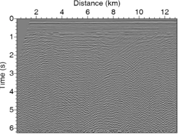Fig. 6. A schematic geometry of the survey line for making  velocity model. The survey direction is left to right