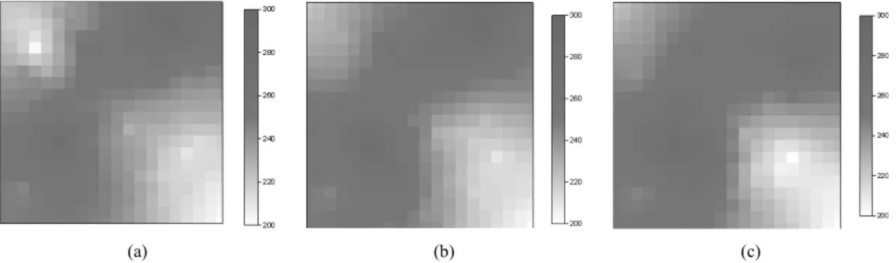 Fig. 8. Possible results from the inverse modeling for Case 2 (a) Result 1 (b) Result 2 (c) Result 3.