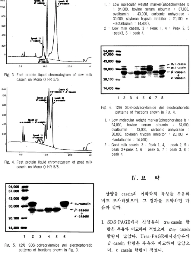 Fig.  3.  Fast  protein  liquid  chromatogram  of  cow  milk  casein  on  Mono  Q  HR  5/5