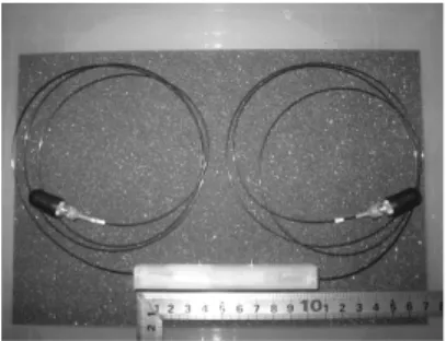 Fig. 1. Optical electric field sensor (left: the structure of OEFS, right: the scenery of OEFS).