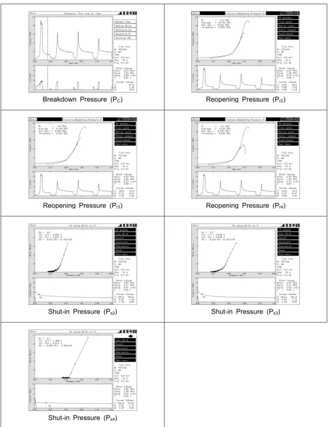 Fig. 6. Results of hydraulic fracturing test at a depth of 42.3 m.