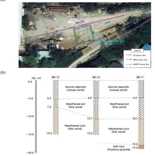 Fig. 1. Simplified near-surface geology of the study area.