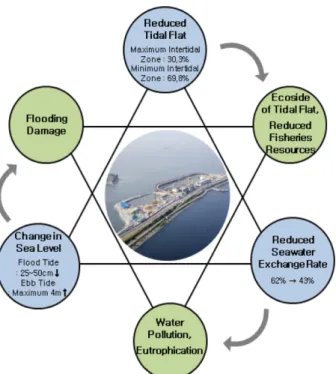 Fig. 2. Marine environmental impact of tidal power plant construction.