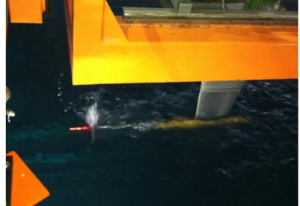 Fig. 3. Photograph of the propeller bollard pull test.