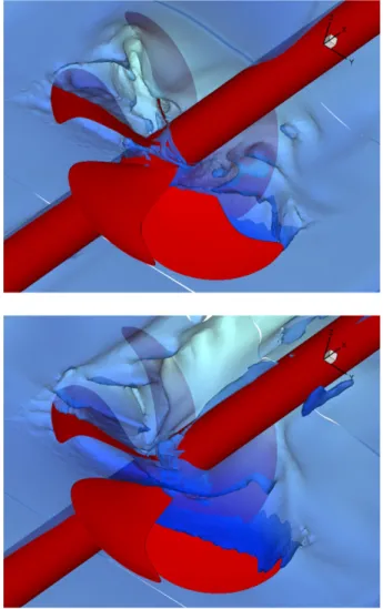 Fig. 15. Time history of thrust loss for one blade at 4RPS.