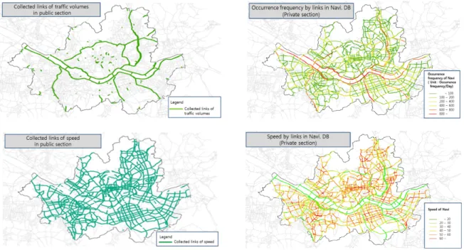 Table 4.  Result of correlation analysis with navigation DB and collected traffic data 