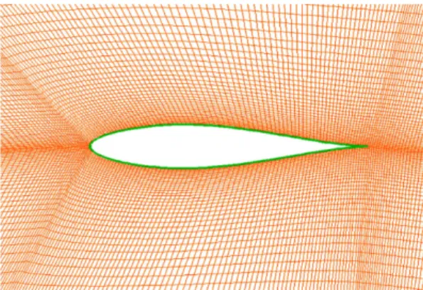 Fig. 2. Grid system around the blade.