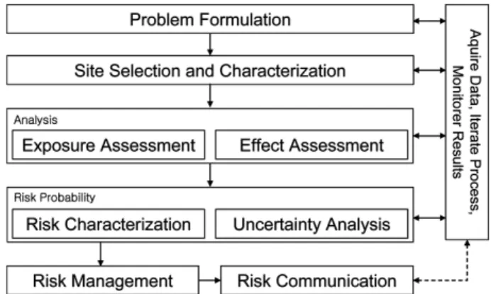 Fig. 2. The framework for ecological risk assessment specified for carbon dioxide sequestration in marine geologic formation storage (modified from USEPA [1992] and IMO [2006])