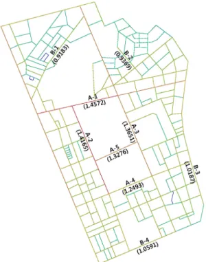 Figure 4.  Global integration with social path in Coex (after)Figure 3.  Global integration without social path in Coex (before)