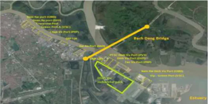 Fig. 2 Position of Bach Dang bridge