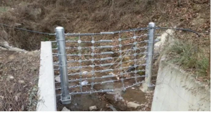 Fig. 1. Debris flow protection system using buffer-spring
