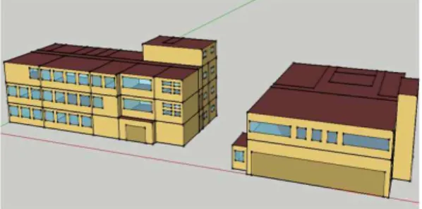 Fig. 3 The modeling of the subject fire station building