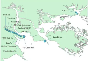 Fig. 2 Container terminals in Northern Vietnam