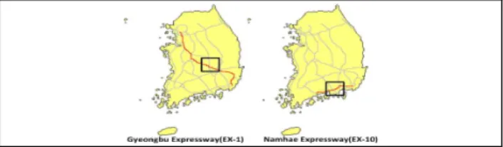 Fig. 1 Expressways under the study