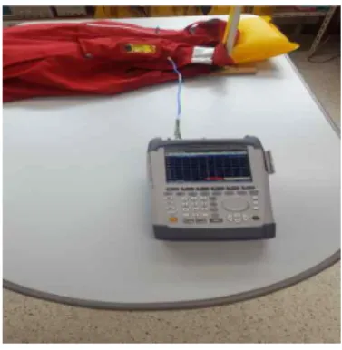 Fig. 11 Comparing with simulation and fabricated antenna in reflection coefficient