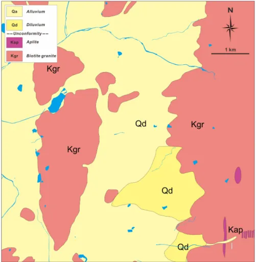 Fig. 3. Geological map of the study area (modified from Geological Survey of Korea, 1922)