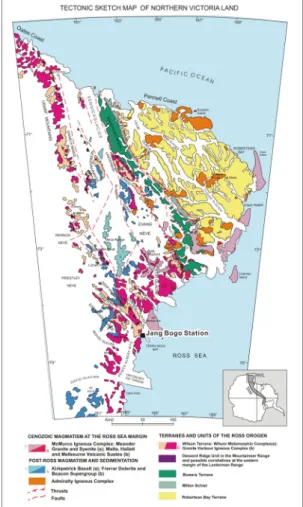 Fig. 2. Geologic map of the Northern Victoria Land. 