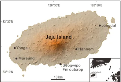 Fig. 1. Locations of sampling sites (wells and outcrop).