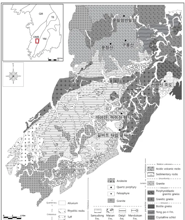 Fig. 1. (a) Tectonic map of the Korean Peninsula (after, Oh, 2006 and Lee et al., 2016)