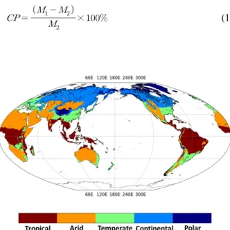 Fig. 4. Volumetric soil moisture content (m 3 m -3 ) field from EXP1’s the simulation at (a) 06Z 1 Jan in the first loop and (b) 18Z 31 Dec in the tenth  loop and EXP2’s the simulation at (c) 06Z 1 Jan in the first loop and (d) 18Z 31 Dec in the tenth loop