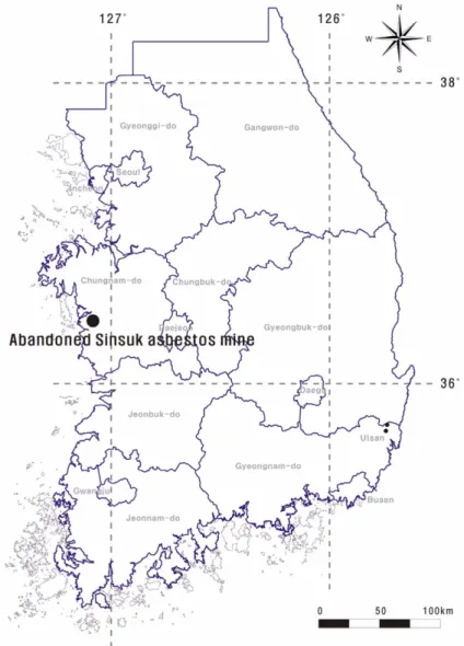 Fig. 1. Map showing the location of study area in Korea.